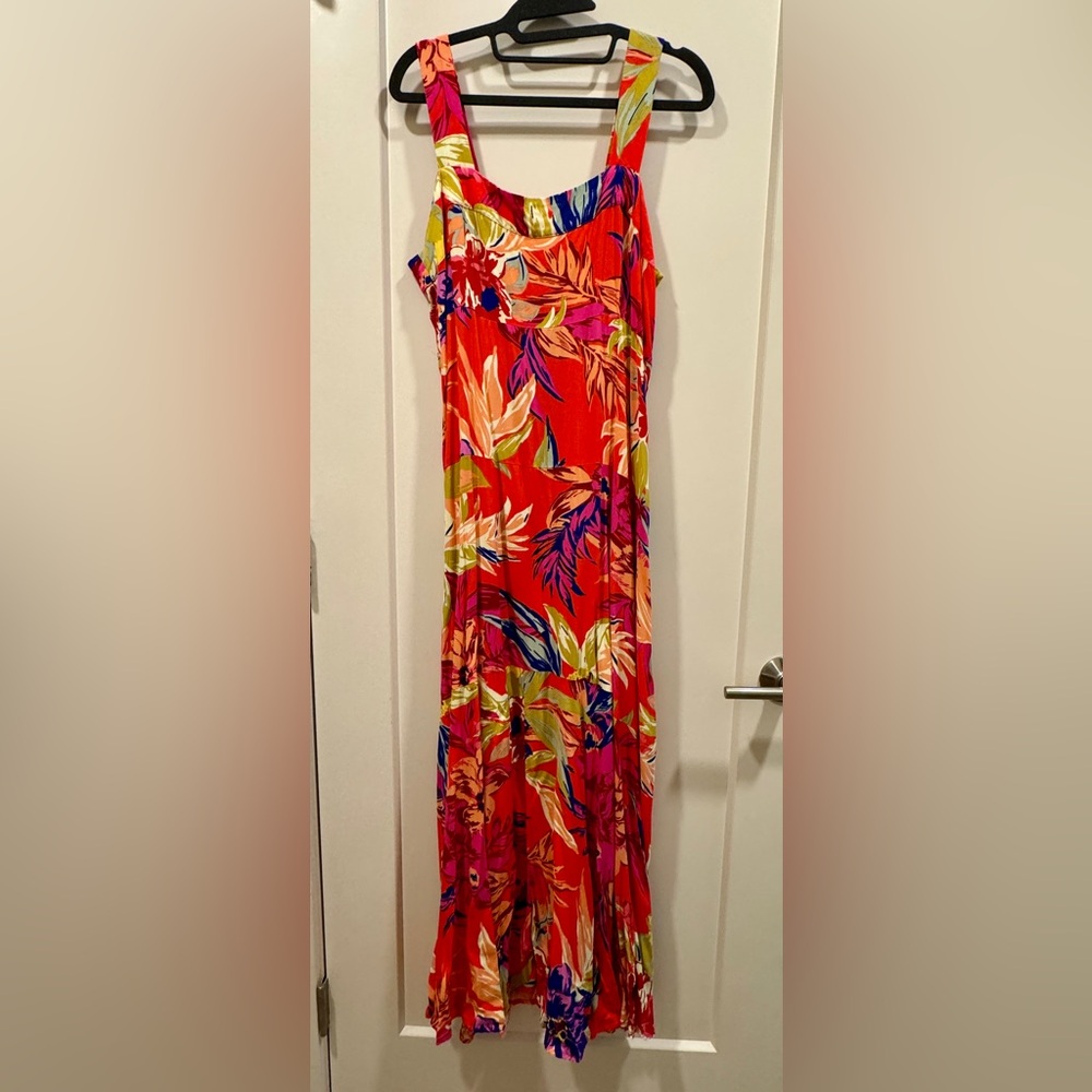 Vibrant Tropical Maxi Dress